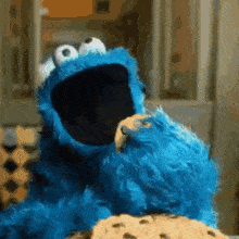 Cookie Monster Gif,Sesame Street Gif,Blue Gif,Children's Television Gif,Muppet Character Gif,Show Gif,Sidney Monster. Gif