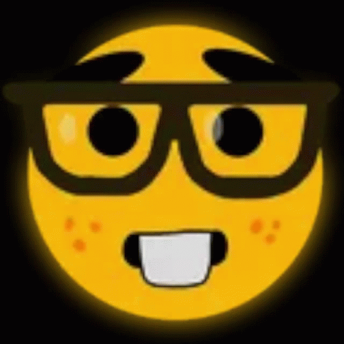 Comic Gif,Emoji Gif,Funny Gif,Nerd Emoji Gif,Toothy Gif,With Eyeglasses Gif,Yellow Face Gif