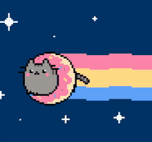 Animated Gif,Cartoon Cat Gif,Flying Cat Gif,Japanese Gif,Nyan Cat Gif,Rainbow Gif