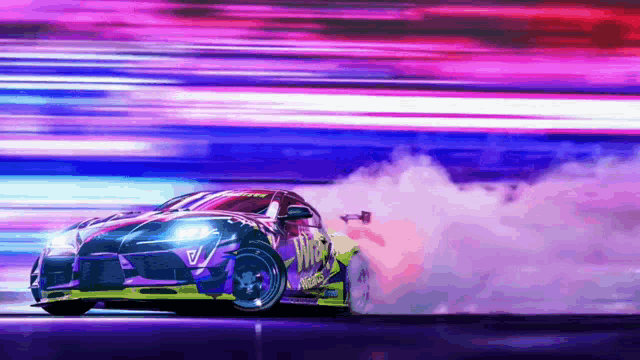 Enjoy the endless ride  Awesome  Car gif Music visualization Neon car