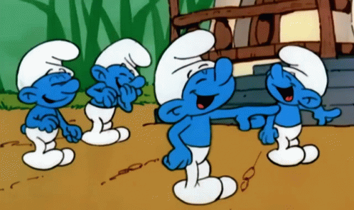 Mushroom Gif,Blue Gif,Cute Gif,Humanoid Gif,Small Gif,Smurfs Gif