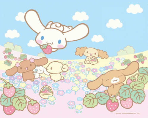 Download free Cute Cinnamoroll With Ribbons Wallpaper 