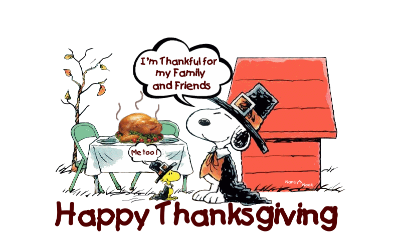 Snoopy Thanksgiving Gif