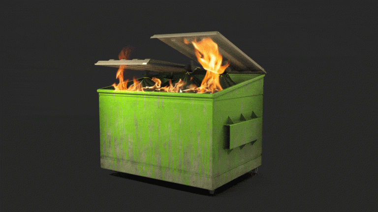 Dumpster Fire Animated GIF