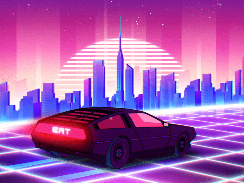 Synthwave Phone Gif
