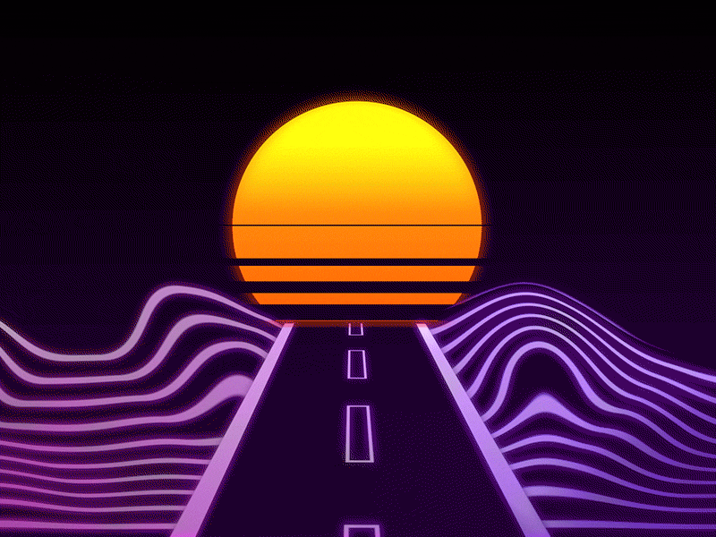 Synthwave Phone Gif