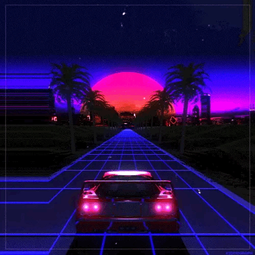 Synthwave Phone Gif