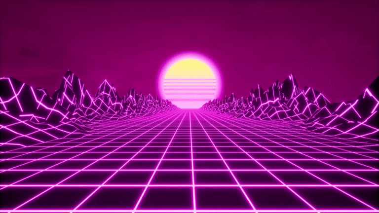 Synthwave Phone Animated GIF
